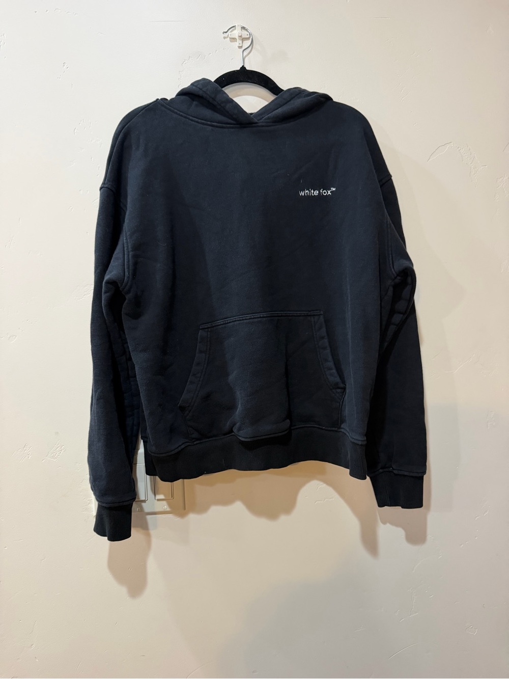 Black White Fox Pullover Hoodie #35